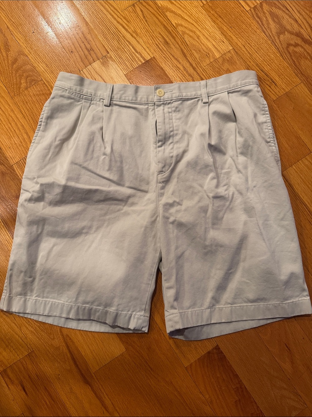 Nautica Light Gray Flat-Front Shorts